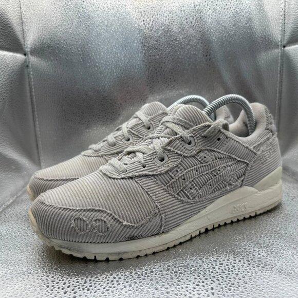 Size 9 Asics Gel Lyte 3‎ Womens Corduroy Oyster Grey Athletic Sneaker 1202A076 - Picture 7 of 12